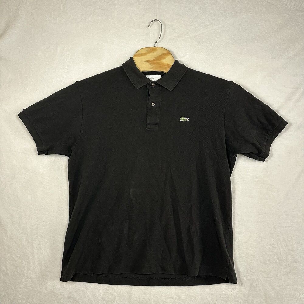 Lacoste L1212 Classic Fit Polo Shirt‎ Black Men’s XXL Short Sleeve